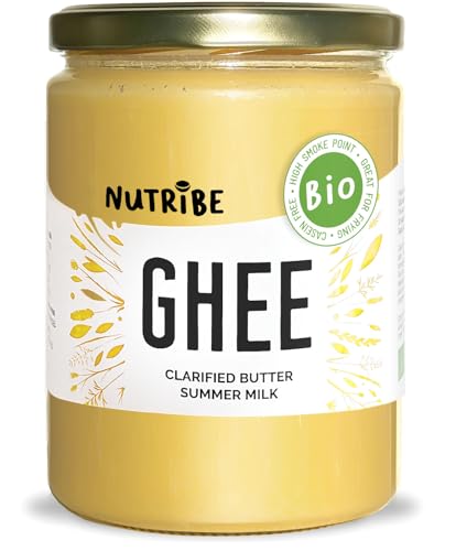 Nutribe® Ghee Bio 500 g – Aus Sommermilch – Zum Braten, Kaseinfrei (Ayurvedisch, Keto & Paleo) Nutribe® Ghee Bio 500 g – Aus Sommermilch – Zum Braten, Kaseinfrei (Ayurvedisch, Keto & Paleo) von Nutribe