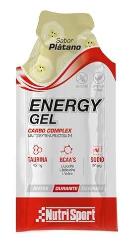 Nutrisport - Gel energético Plátano 35g - Gel Energético - Rápida Absorción - Ideal para Deportistas - Sabor Plátano - Formato Individual - Caja de 24 unidades Nutrisport - Gel energético Plátano 35g - Gel Energético - Rápida Absorción - Ideal para Deportistas - Sabor Plátano - Formato Individual - Caja de 24 unidades von Nutrisport