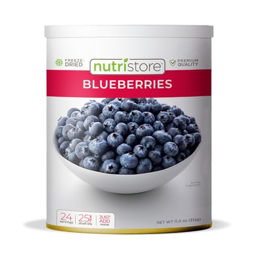 Nutristore Freeze Dried Blueberries | #10 Can Fruit | Perfect Healthy Snacks | Bulk Survival Emergency Food Storage Supply | Low Carb/Calorie Canned Camping/Backpacking Supplies | 25 Year Shelf Life Nutristore Freeze Dried Blueberries | #10 Can Fruit | Perfect Healthy Snacks | Bulk Survival Emergency Food Storage Supply | Low Carb/Calorie Canned Camping/Backpacking Supplies | 25 Year Shelf Life von Nutristore