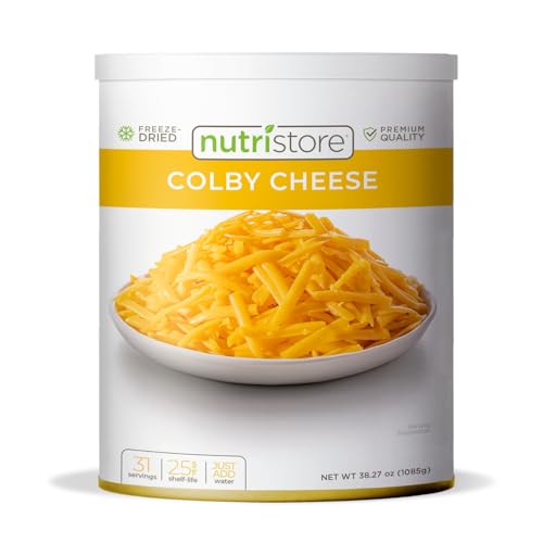 Nutristore Gefriergetrockneter Colby-Käse, geschreddert, erstaunlicher Geschmack und Qualität, perfekt für Snacks und Rucksackreisen, Camping-Mahlzeiten, Notfall-Überlebens-Lebensmittelaufbewahrung, Nutristore Gefriergetrockneter Colby-Käse, geschreddert, erstaunlicher Geschmack und Qualität, perfekt für Snacks und Rucksackreisen, Camping-Mahlzeiten, Notfall-Überlebens-Lebensmittelaufbewahrung, von Nutristore