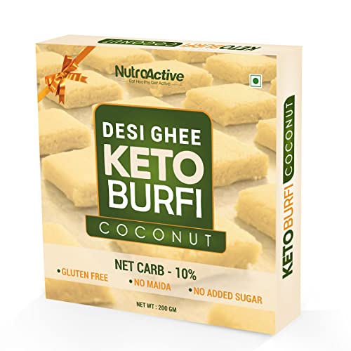 Keto Coconut Barfi Gift Pack - Indian Sweets 200gm (7.05 OZ) von NutroActive