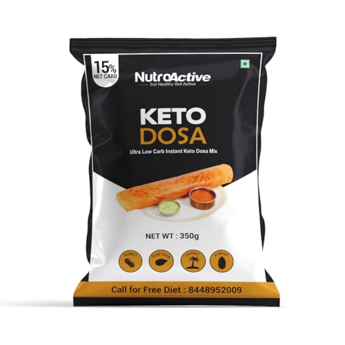 NutroActive Keto Dosa (Net Carb 15%) Ultra Low Carb Instant Dosa Mix- 350gm von NutroActive