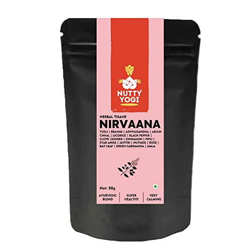Nutty Yogi Nirvaana Antii Streass Tea, 50G, Tisane With 19 Herbs I Antii Streass / Antii Anxiaety I 100% Natural von Nutty Yogi