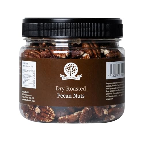 Nutural World – Trocken geröstete Pekannüsse – ungesalzen (500 g) - Great Taste Award Gewinner von Nutural World