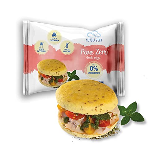 Nolvola Zero – Pane Zero Gusto Pizza, Zero Kohlenhydrate, zuckerfrei, laktosefrei, reich an Fasern und Proteinen, Glutenfrei, Packung 47 g, Made in Italy Nolvola Zero – Pane Zero Gusto Pizza, Zero Kohlenhydrate, zuckerfrei, laktosefrei, reich an Fasern und Proteinen, Glutenfrei, Packung 47 g, Made in Italy von Nuvolazero