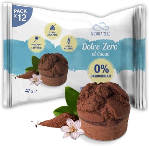 Nuvola Zero - Dolce Zero Törtchen Kakao, Kohlenhydratfrei, Zuckerfrei, Laktosefrei, Glutenfrei, Reich an Ballaststoffen, 12er-Packung, Made in Italy Nuvola Zero - Dolce Zero Törtchen Kakao, Kohlenhydratfrei, Zuckerfrei, Laktosefrei, Glutenfrei, Reich an Ballaststoffen, 12er-Packung, Made in Italy von Nuvolazero