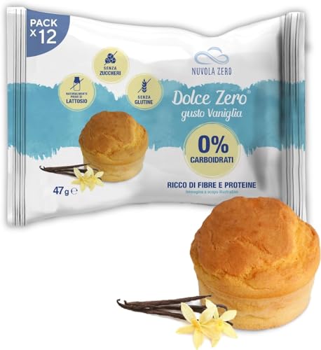 Nuvola Zero - Dolce Zero Törtchen Vanille, Kohlenhydratfrei, Zuckerfrei, Laktosefrei, Glutenfrei, Reich an Ballaststoffen, 12er-Packung, Made in Italy Nuvola Zero - Dolce Zero Törtchen Vanille, Kohlenhydratfrei, Zuckerfrei, Laktosefrei, Glutenfrei, Reich an Ballaststoffen, 12er-Packung, Made in Italy von Nuvolazero