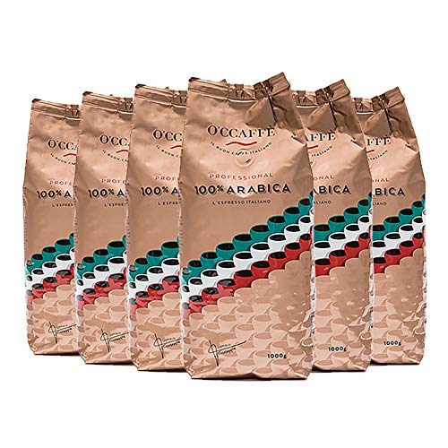 O'CCAFFÈ Professional 100% Arabica, 1000g ganze Bohne / 6er Pack O'CCAFFÈ Professional 100% Arabica, 1000g ganze Bohne / 6er Pack von O'CCAFFÈ
