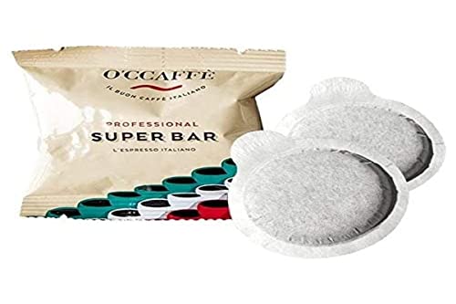 O'CCAFFÈ – Super Bar ESE 44, 150 Pads, ⌀44 mm Espresso Pads, 50% Arabica / 50% Robusta Kaffee Pads, ESE Pads Espresso, Cialde Espresso, Kaffeepads Großpackung aus italienischem Familienbetrieb von O'CCAFFE'