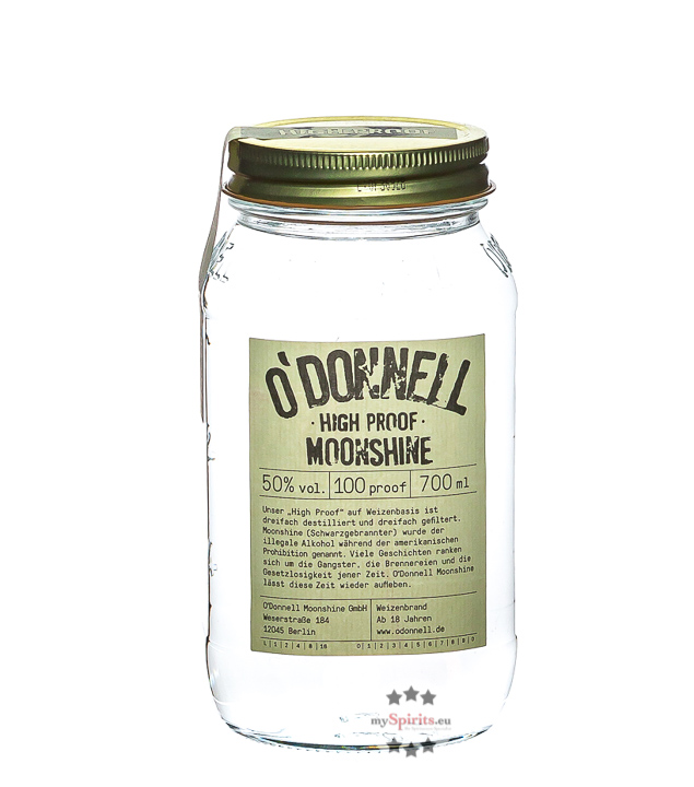 O'Donnell High Proof Moonshine Weizenbrand (50 % Vol., 0,7 Liter) von O'Donnell Moonshine