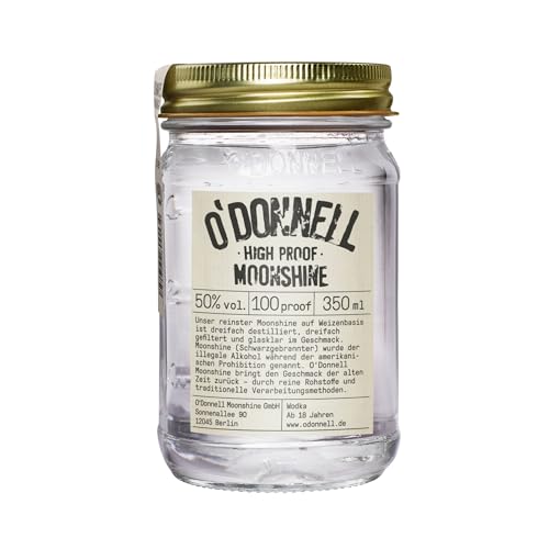 O'Donnell Moonshine - High Proof Likör (350ml) - Handwerklich hergestellte Spirituosen aus Berlin - Premium Schnaps nach Amerikanischer Tradition - 50% Vol. Alkohol von O'Donnell Moonshine