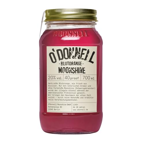 O'Donnell Moonshine - Blutorange Likör (700ml) - Handwerklich hergestellte Spirituosen aus Berlin - Sommer Edition - 25% Vol. Alkohol von O'Donnell Moonshine