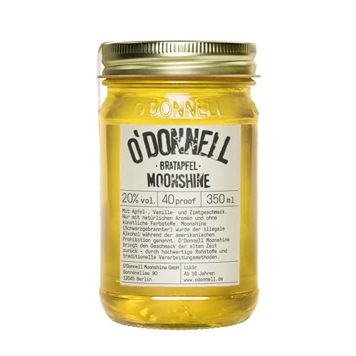 O'Donnell Moonshine - Bratapfel Likör (350ml) - Handwerklich hergestellte Spirituosen aus Berlin - Winter Edition - 20% Vol. Alkohol von O'Donnell Moonshine