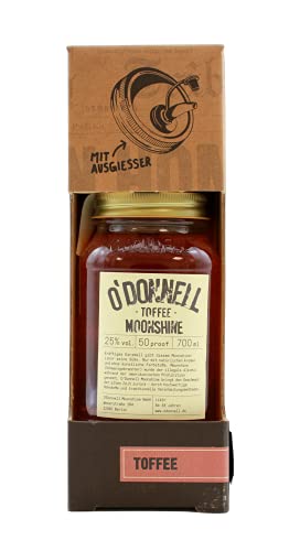 O´Donnell Moonshine Toffee 25% vol. (1 x 700ml) Kombiset + Orginal Ausgießer von O´Donnell Moonshine