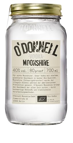 O’Donnell Bio Vodka 40% vol. – Kristallklarer Cocktail Wodka (700ml) Made in Berlin mit kompromissloser Reinheit, ideal für Cocktails & pur genießen - Für echte Moonshiner – Premium Spirituose von O'Donnell Moonshine
