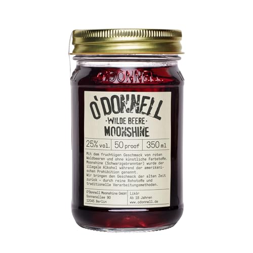 O'Donnell Moonshine - Wilde Beere Likör (350ml) - Handwerklich hergestellte Spirituosen aus Berlin - Premium Schnaps nach Amerikanischer Tradition - 25% Vol. Alkohol von O'Donnell Moonshine