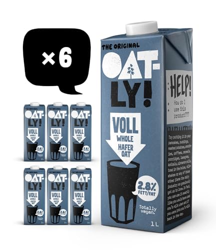 Oatly Haferdrink 2,8% Fett - Packung mit 6 (6 x 1 Liter) von OATLY