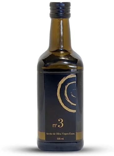 Olivenöl flasche. Natives Olivenöl extra. Extra natives Olivenöl 500ml Format in einer undurchsichtigen Glasflasche. Picual EVOO. Gourmet-Öl extra vergine. Für den Eigengebrauch oder als Geschenk. von OBRADOR LOS CARACOLES