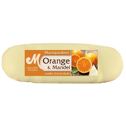 Odenwälder Marzipan Brot Orangen mit köstlich weißer Schokolade 100g von ODENWÄLDER Marzipan KONDITOREI GmbH
