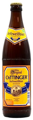 Original Oettinger Hefeweißbier naturtrüb, 20er Pack (20 x 0.5 l) MEHRWEG von oettinger