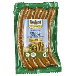 Delikatess-Rinder-Wiener (5 Stück) von Ökoland