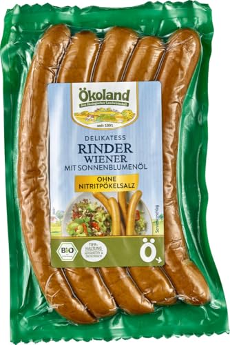 Delikatess Rinder-Wiener mit Sonnenblumenöl 18 x 200 gr Delikatess Rinder-Wiener mit Sonnenblumenöl 18 x 200 gr von Ökoland