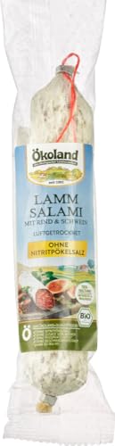 Lammsalami mit Rind & Schwein, luftgetrocknet 12 x 150 gr Lammsalami mit Rind & Schwein, luftgetrocknet 12 x 150 gr von Ökoland