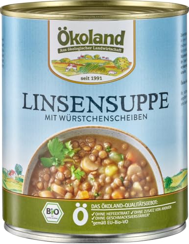 ÖKOLAND Bio Linsensuppe mit Würstchenscheiben (2 x 800 gr) von ÖKOLAND