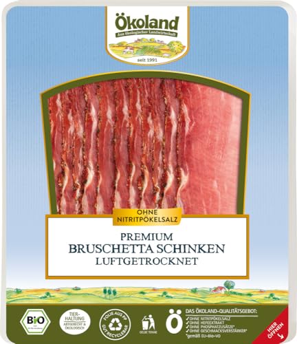 ÖKOLAND Bio Premium Bruschetta-Schinken luftgetrocknet (6 x 70 gr) von ÖKOLAND