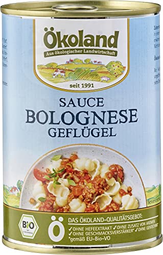 ÖKOLAND Bio Sauce Bolognese rein Geflügel (6 x 400 gr) von ÖKOLAND