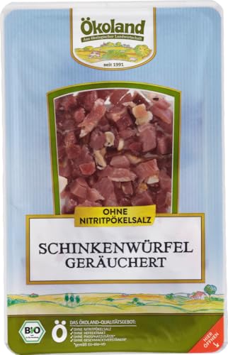 ÖKOLAND Bio Schinkenwürfel fein geschnitten & geräuchert (6 x 80 gr) von Ökoland