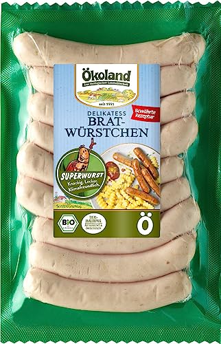 ÖKOLAND Delikatess Bratwürstchen 'Superwurst' (6 x 180 gr) von Ökoland