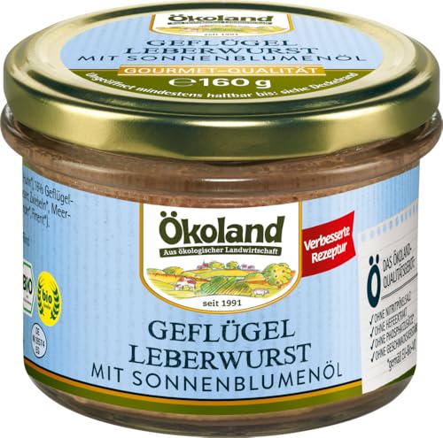Geflügel-Leberwurst mit Sonnenblumenöl 6 x 160 gr von Ökoland