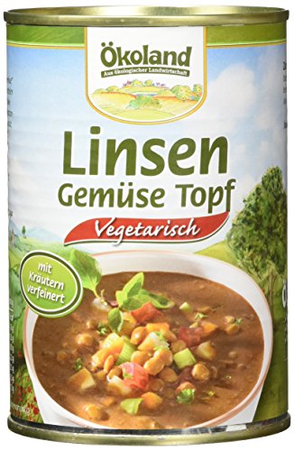 ÖKOLAND Linsen-Gemüse-Topf, 6er Pack (6 x 400 g) von Ökoland