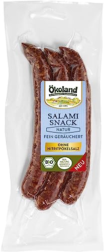 ÖKOLAND Salami-Snack Natur fein geräuchert (1 x 120 gr) von Ökoland