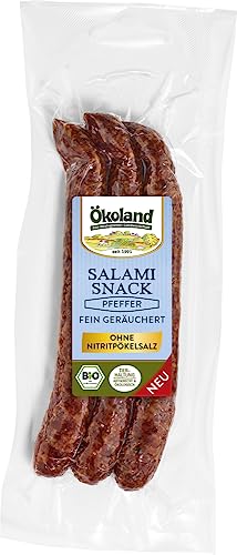 ÖKOLAND Salami-Snack Pfeffer fein geräuchert (1 x 120 gr) von ÖKOLAND