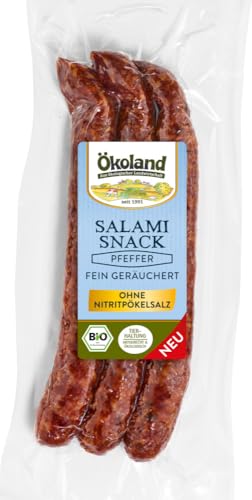 ÖKOLAND Salami-Snack Pfeffer fein geräuchert (6 x 120 gr) von ÖKOLAND