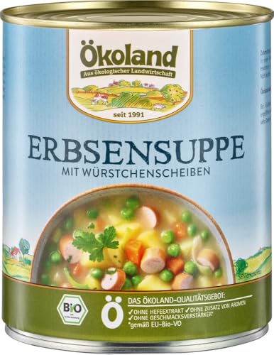 ÖKOLAND Bio Erbsensuppe mit Würstchenscheiben (2 x 800 gr) von ÖKOLAND