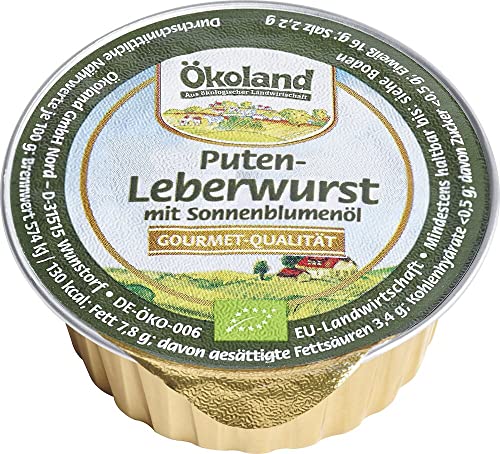 ÖKOLAND Bio Puten-Leberwurst mit Sonnenblumenöl (1 x 50 gr) von Ökoland