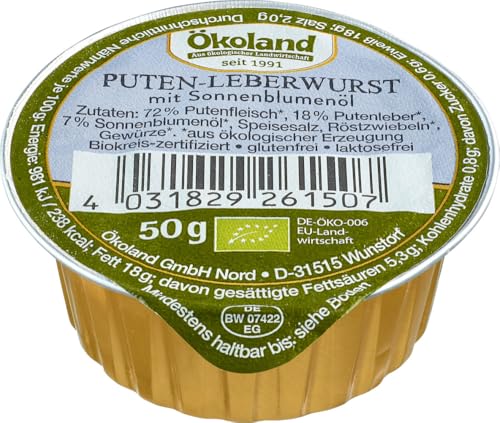 Puten-Leberwurst mit Sonnenblumenöl 1 x 50 gr von Ökoland