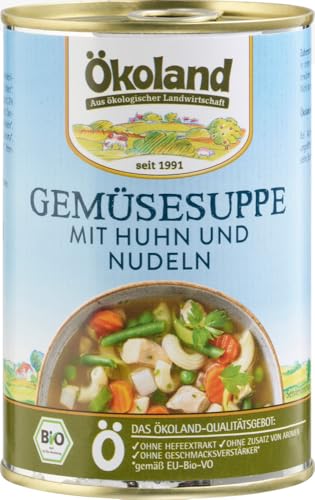 ÖKOLAND Bio Gemüsesuppe mit Huhn (6 x 400 gr) von ÖKOLAND