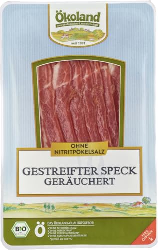 ÖKOLAND Bio Gestreifter Speck in Scheiben (6 x 100 gr) von Ökoland