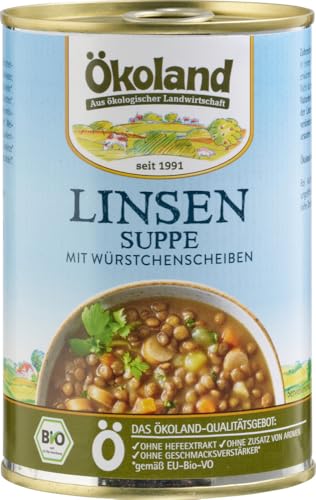 Linsensuppe mit Würstchenscheiben 6 x 400 gr von Ökoland