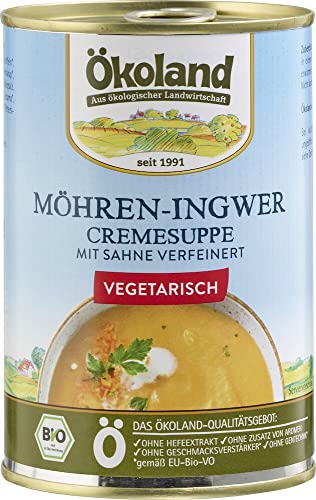 ÖKOLAND Bio Möhren-Ingwer-Cremesuppe vegetarisch (2 x 400 gr) von Ökoland
