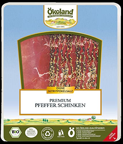 ÖKOLAND Bio Premium Pfefferschinken luftgetrocknet (6 x 70 gr) von Ökoland