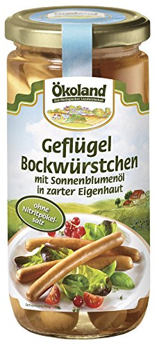 Ökoland Geflügel-Bockwürstchen, 3er Pack (3 x 180 g) von Ökoland