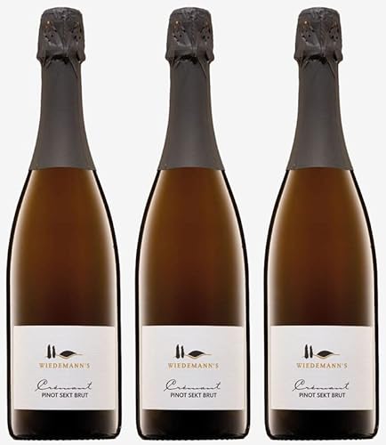 Albert Wiedemann | 3 Flaschen | Crémant Pinot Sekt b.A. brut | feinperlig | Aroma von grünen Äpfeln | Vegan | Bio | ökologisch | Bioland von Ökologisches Weingut Albert Wiedemann, Pfalz