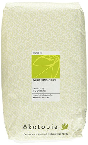 Ökotopia Grüner Tee Darjeeling Grün, 1er Pack (1 x 1000 g) von Ökotopia