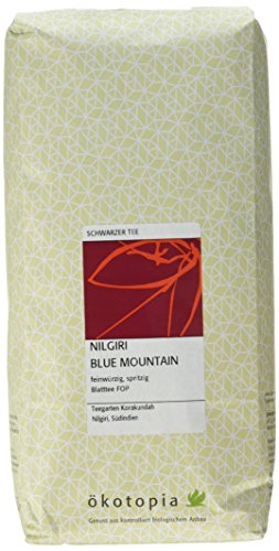 Ökotopia Schwarzer Tee Nilgiri Blue Mountain, 1er Pack (1 x 500 g) von Ökotopia
