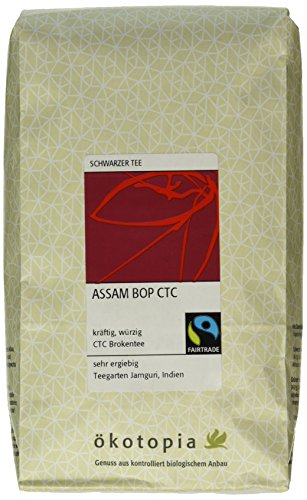 Ökotopia Schwarzer Tee Assam Bop CTC, 1er Pack (1 x 500 g) von Ökotopia
